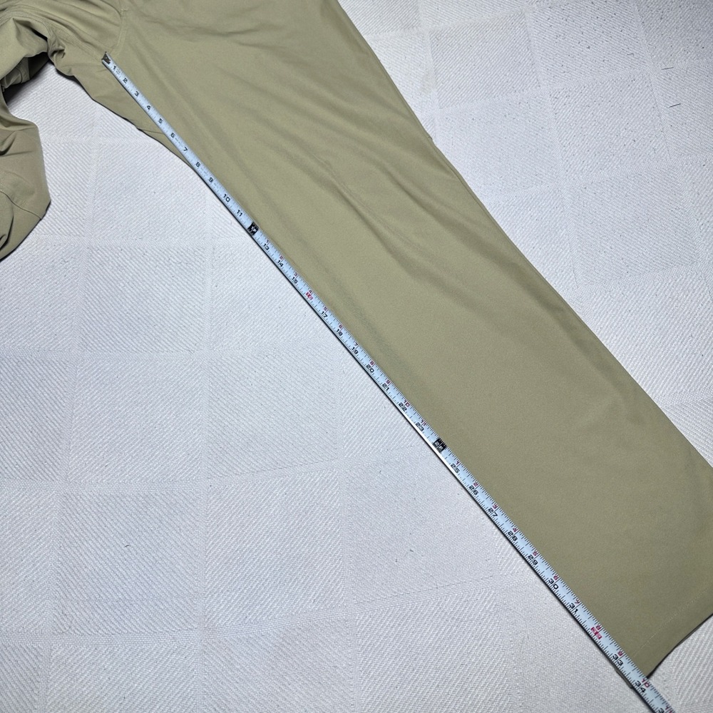 Lululemon ABC Classic Pant Mens 34x34 Warpstreme Khaki Sand Straight Leg Stretch - Picture 15 of 16